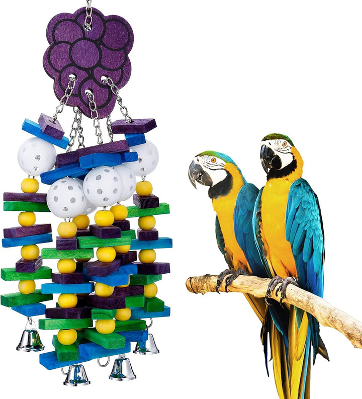 Large Bird Parrot Toys for Cockatoos African Grey Macaws and Amazon Parrots Bird Gift
