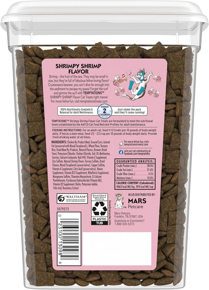Classic Crunchy and Soft Cat Treats, Shrimpy Shrimp Flavor, 16 Oz. Tub