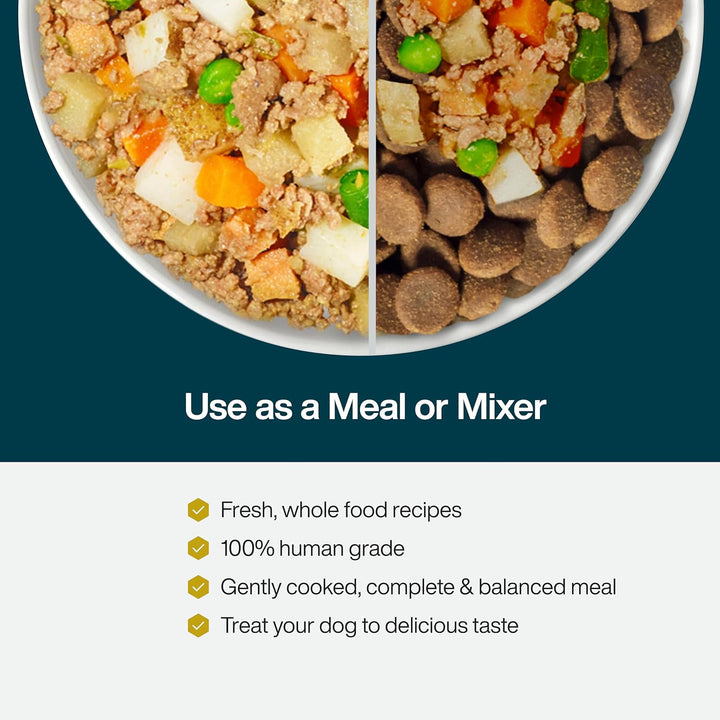 Frozen Fresh Dog Food, Complete Meal or Topper, Beef & Russet Potato Human Grade Recipe, 18 Oz (Pack of 7)