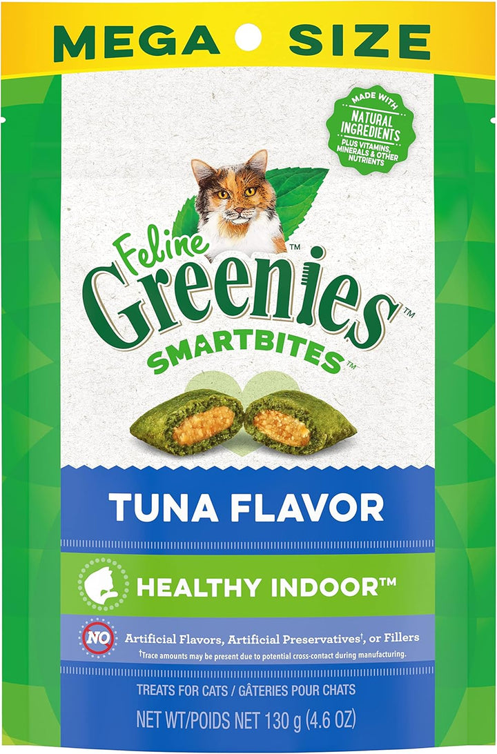 Feline Smartbites Healthy Indoor Cat Treats, Tuna Flavor, 16 Oz. Tub