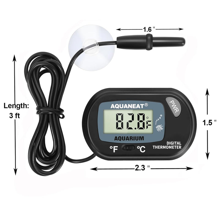2 Pack Aquarium Thermometer, Fish Tank Thermometer, Digital Temperature Test, with Large LCD Display