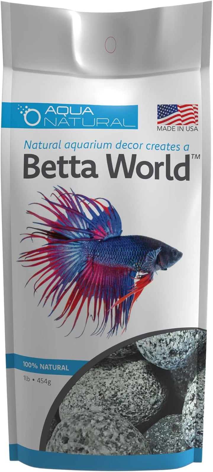 Betta World - Diamond Black Quartz 1Lb, Gravel/Rocks/Substrate for Fish Tank/Bowl (BETTA003)