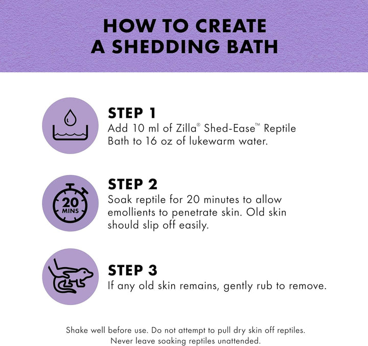 Shed-Ease Reptile Bath, Shedding Support and Penetrating Bath for All Lizards and Snakes
