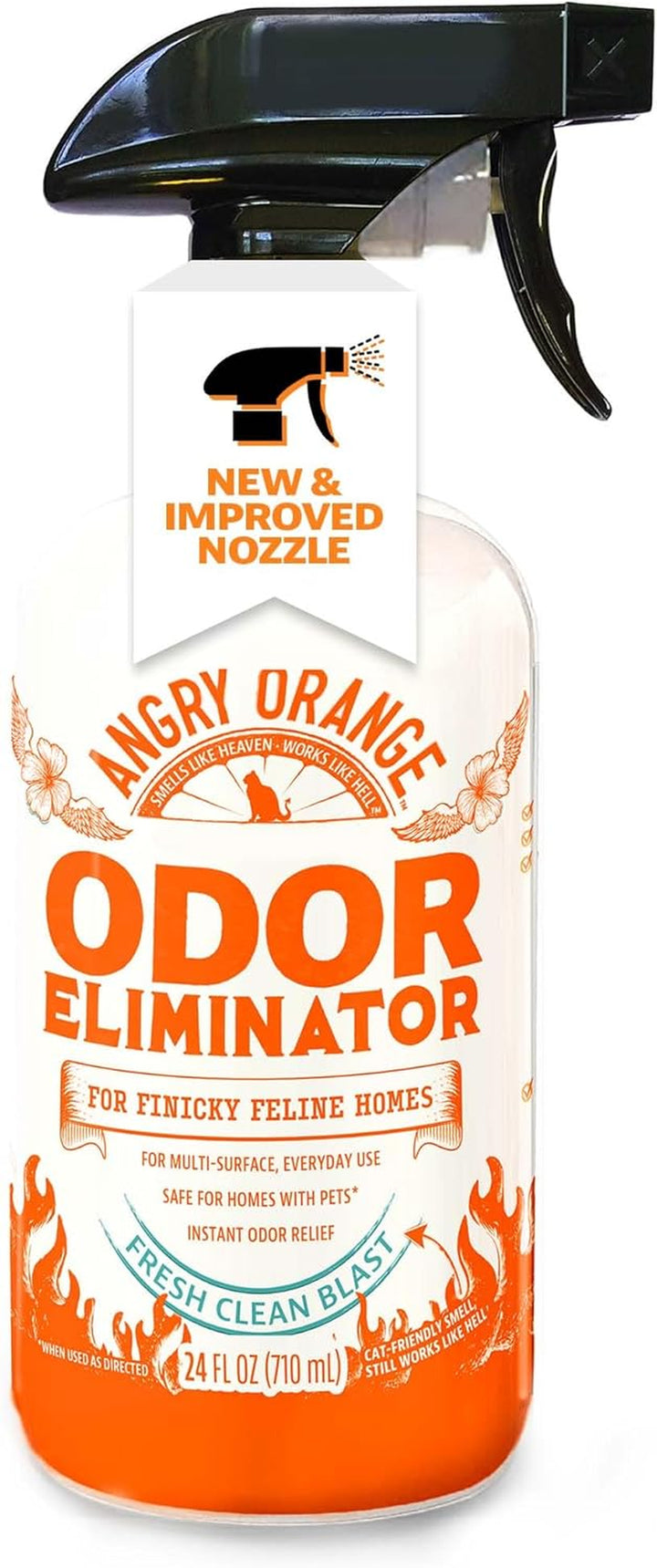 Pet Odor Eliminator for Dog and Cat Urine, Carpet Stains, and Strong Smells – Citrus Cleaner with Natural Orange Oil – 24 Oz