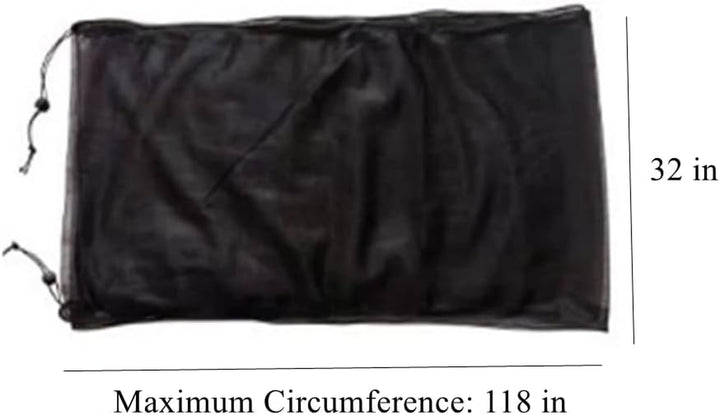 Adjustable Birdcage Seed Catcher Feather Catcher Bird Cage Cover Net Airy Soft Skirt Guard Birdcage Nylon Mesh Netting for Parrot Macaw Parakeet round Square Cage (118 X 32 Inch, Black)