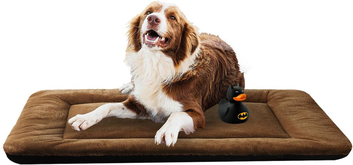 Dog Beds Crate Pad for Medium/Large Dogs Fit Metal,Ultra Soft, Washable & Anti-Slip Kennel Pad for Dogs Cozy Sleeping Mat,Gray 36Inch