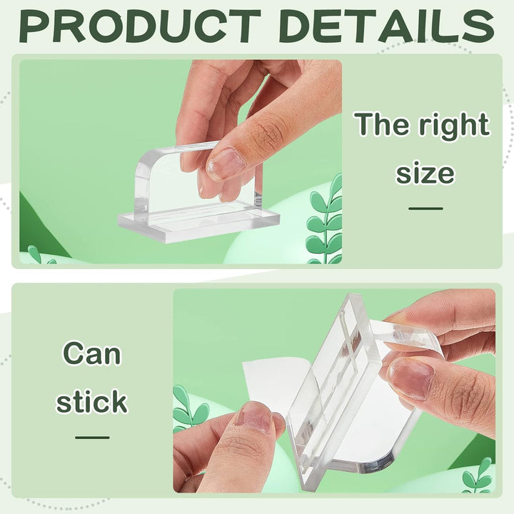 4 Pcs Aquarium Lid Handles Acrylic Fish Tank Cover Handles Adhesive Tank Lid Replacement Handle for Aquarium Fish Tank Lid, 2.36 X 1.38 Inch (Transparent)