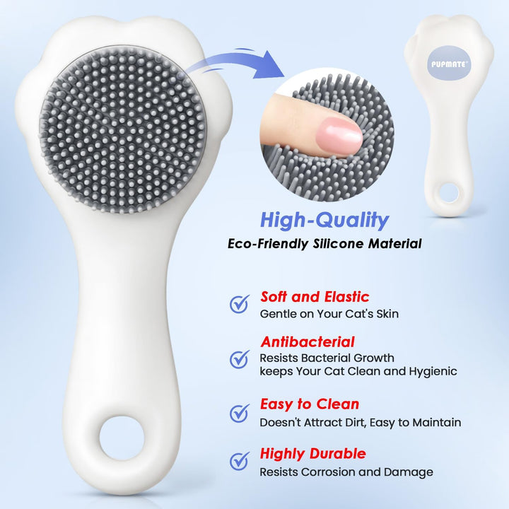 Cat Waterless Shampoo with Brush - No Rinse Formula for Quick Clean between Baths, Hypoallergenic & Detangling, Reduce Itchy Skin Shedding & Odor Control,Vet-Recommended for Kittens/Senior Cats