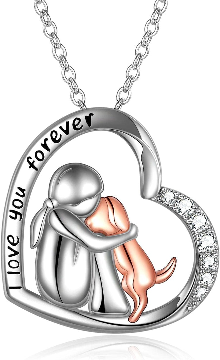 Sterling Silver Keepsake Dog Pendant Necklace Dog Lover Memorial Gifts for Women