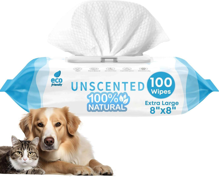 400 Dog Wipes for Paws and Butt Ears Eyes | Organic Pet Wipes for Dogs | Lavender Scented Dog Wipes Cleaning Deodorizing | Extra Thick Paw Wipes for Dogs Cats Pets | Bonus Glove Wipes Included