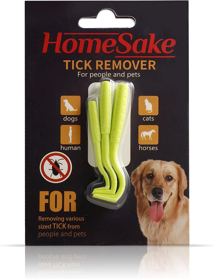 Tick Removal Tool for Dogs, Cats and Humans | Ultra-Safe Tick Twister | Removes Entire Head & Body | Pain-Free Ticks Remover | 100% Chemical-Free Tick Control Products | 1 Pack of 3