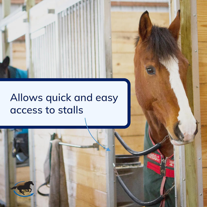 Stall Chain | Stall Area Fence Gate Hardware | Standard Size | Features 2 Double-Ended Snaps | 1" Wide Rubber | 45.5" Long | Black