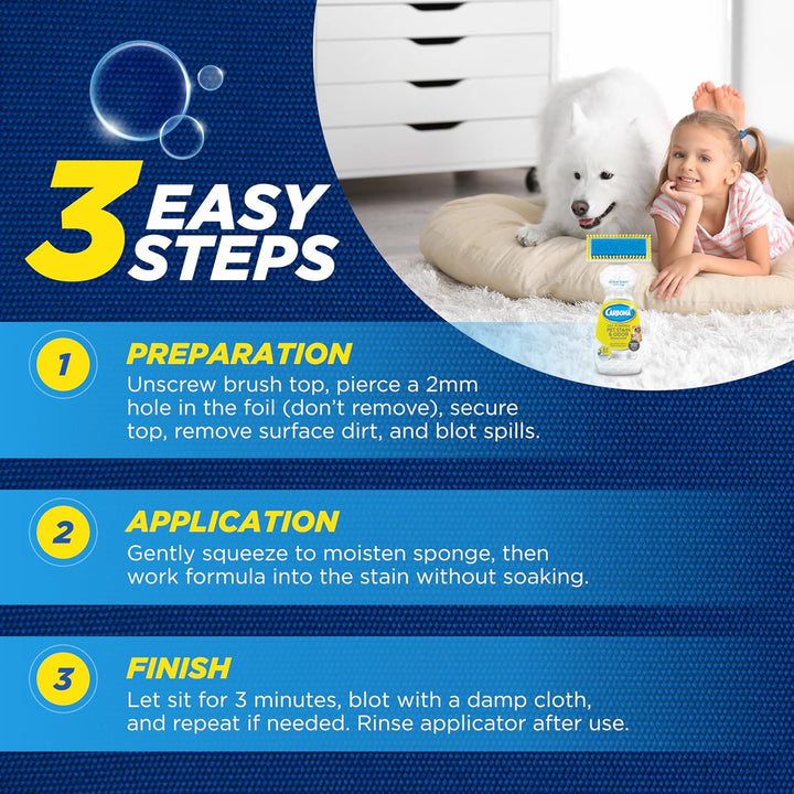 Oxy-Powered Pet Stain & Odor Remover | Carpet Cleaner for Pets | 13.5Oz