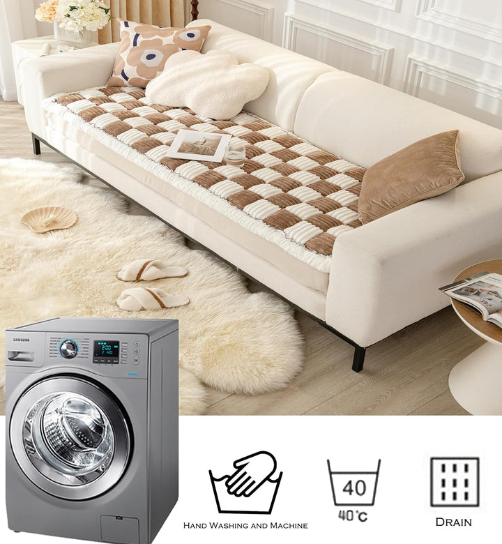 Dog Couch Cover Protector, Dog Couch Coves for Sofa, Couch Cushion for Dogs Washable, Pet Mat Bed Couch Covers for Large Dogs (27.5 X 70.86 Inch, Dark Khaki)