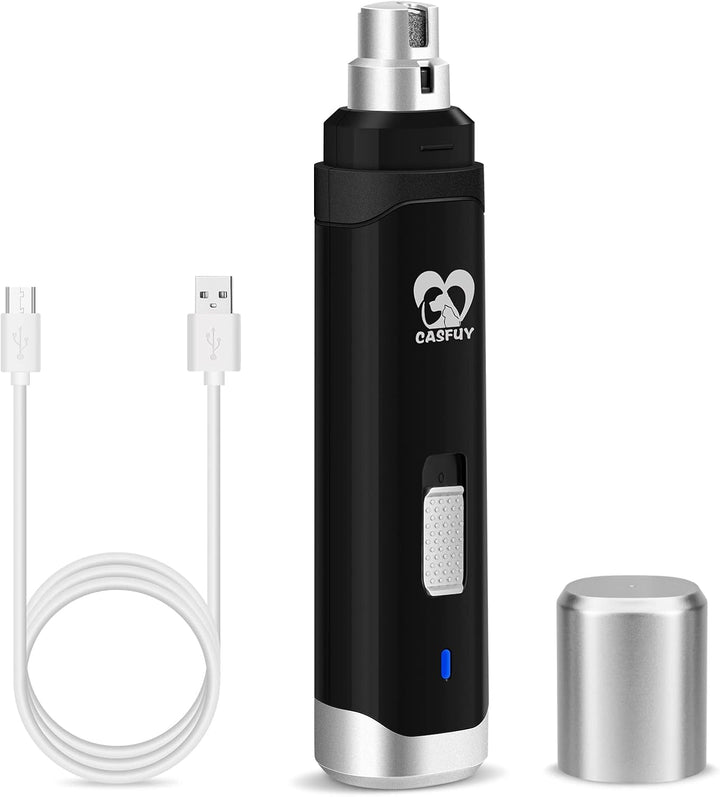 Dog Nail Grinder Upgraded - Professional 2-Speed Electric Rechargeable Pet Nail Trimmer Painless Paws Grooming & Smoothing for Small Medium Large Dogs & Cats(Dark Blue)