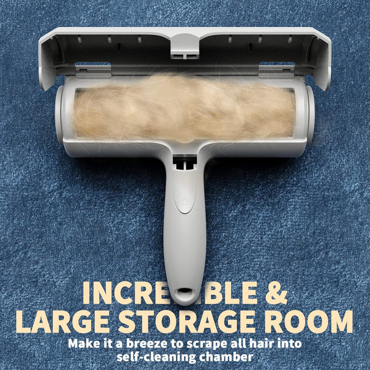 Pet Hair Removal Tool: Pet Hair Remover with Fur Bin - Reusable Lint Roller for Pet Hair - Cat and Dog Hair Remover for Couch, Furniture, Carpet, Clothes, Car Seat - Essential for Pet Owners