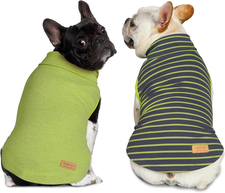 2Pack Dog Sweater Soft Dogs Clothes Warm Dachshund Clothes Turtleneck Pets Coats Dog Sweaters for Small Dogs Girl Pullover Small Pet Sweaters Stretchy Pet Sweatshirt