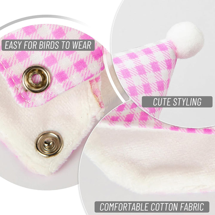 Cute Bird Costume, Parrot Cloak Cosplay Photo Prop, Bird Clothes for Budgerigar, African Greys Parakeet, Conure, Cockatiel, Mynah, Love Birds, Finches (Pink)