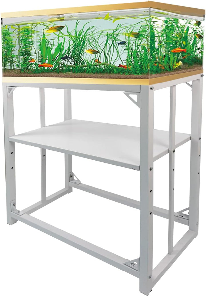 Fish Tank Stand, 40 Gallon Heavy Duty Metal Aquarium Stands, Reptile Tank, Turtle Tank, Breeder Tank Stand, Fish Tank and Stand Combo Set (Black, 36.5"X18.5"X29.5")