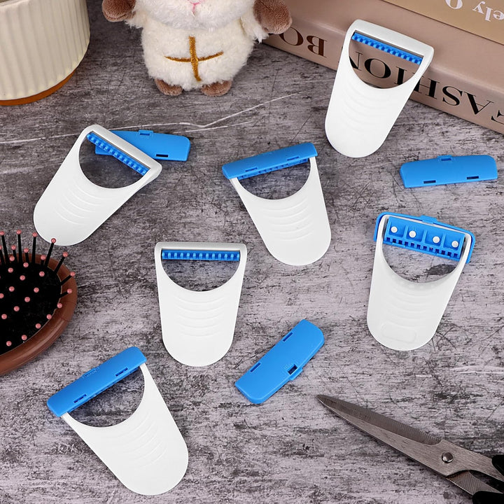 24 Pcs Horse Clippers Horse Grooming Razor Disposable Grooming Razor Horse Trimmer Shaver Kit Fit for Horse Dog, White&Blue
