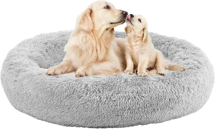 Dog Bed for Small Medium Large Dogs Cats, 20 Inch Calming Washable-Round Cozy Soft Pet Bed for Puppy and Kitten with Slip-Resistant Bottom