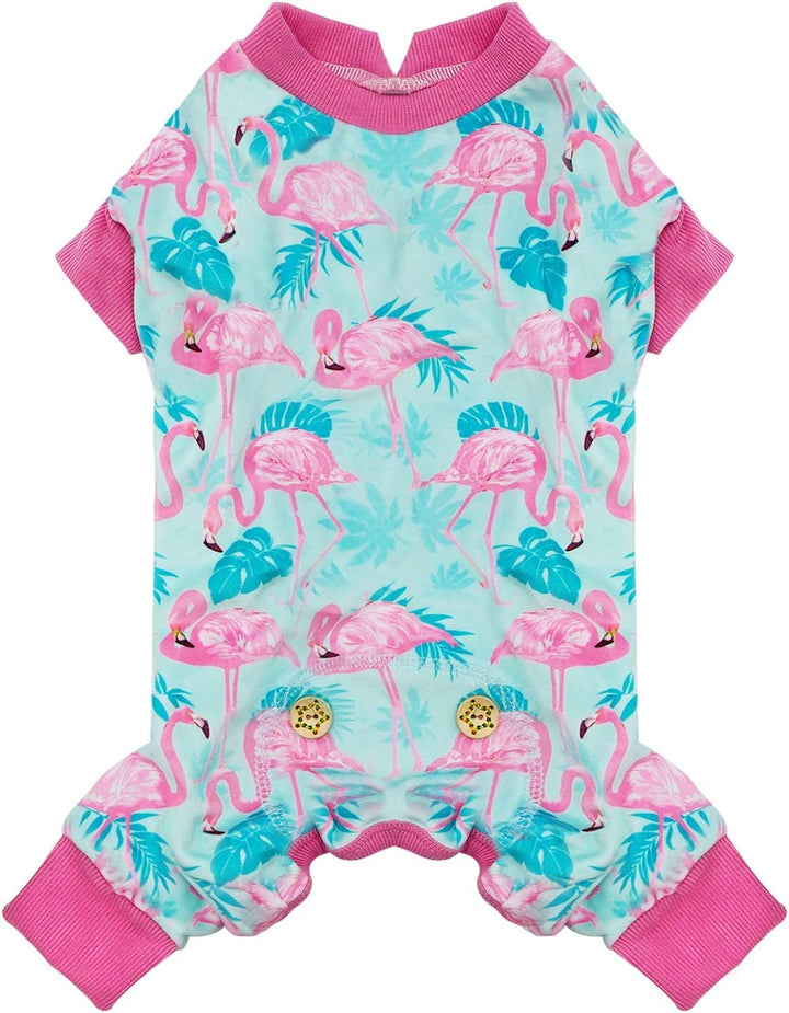 Dog Pajamas Velvet Dog Pajamas Large Sized Dogs Soft Dogs Clothes Pjs with Yellow Ducks Pattern Stretchy Pet Jammies Coat Comfy Pet Onesie Costume, 3X-Large