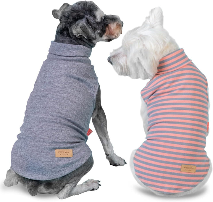 2Pack Dog Sweater Soft Dogs Clothes Warm Dachshund Clothes Turtleneck Pets Coats Dog Sweaters for Small Dogs Girl Pullover Small Pet Sweaters Stretchy Pet Sweatshirt