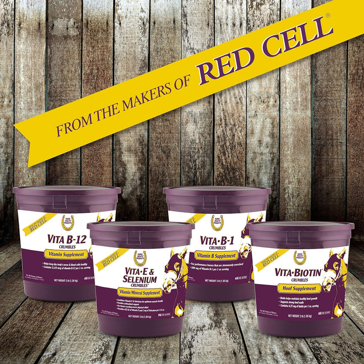 Vita E & Selenium Crumbles Horse Vitamin Supplement, Supports Optimal Muscle Health & Antioxidant Support, 3 Lbs., 96 Day Supply