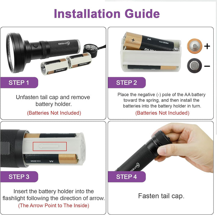 UV Flashlight Black Light, 100 LED 395 Nm Ultraviolet Flashlights UV Blacklight Detector for Dog Urine, Pet Stains and Bed Bug, Matching with Pet Odor Eliminator