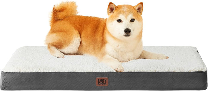Orthopedic XL Dog Beds for Extra Large Dogs with Removable Washable Cover for Crate, Grey, 41X27