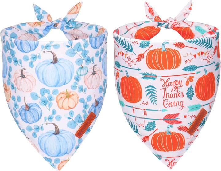 Halloween Dog Bandana, Pink Pumpkin Ghost Pet Scarf, Premium Durable Fabric, Adjustable Fit Female Halloween Bandanas for Medium Large Dogs Pets (Large)