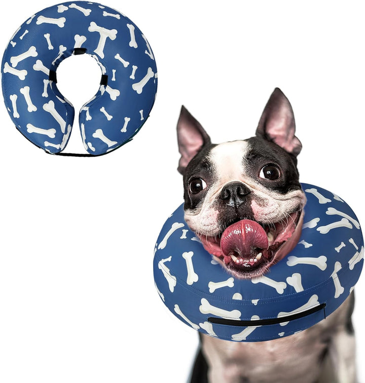 Inflatable Dog Cone Collar Alternative after Surgery, Doggie Neck Donut Collar Recovery Ecollar, Soft Dog Cone for Small Medium Large Dogs