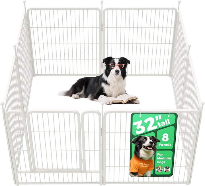 Rollick Unleashed Dog Playpen for Indoor, Yard, RV Camping, 24 Inch 8 Panels for Small and Puppy Dogs, Black│Patented
