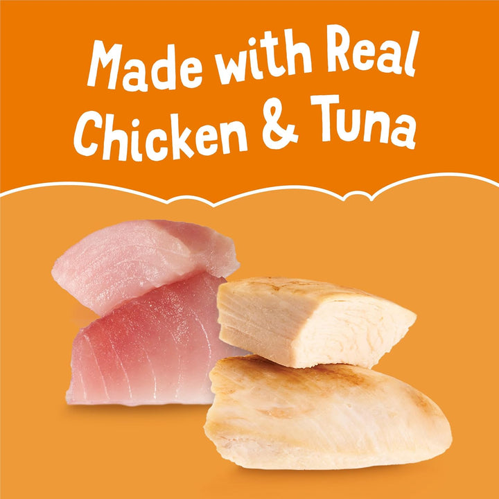 Purina  Natural, Grain Free Wet Cat Food Lickable Cat Treats, Lil' Soups Flaked Chicken - (Pack of 8) 1.2 Oz. Tubs