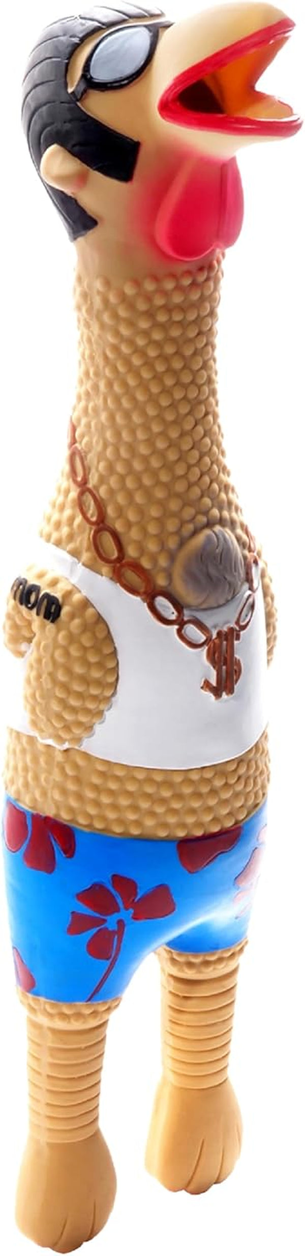 by Charming Pet Squawkers Earl Latex Squeaky Rubber Chicken Dog Toy, Funny Interactive Holiday Toy for Dogs, Large Size