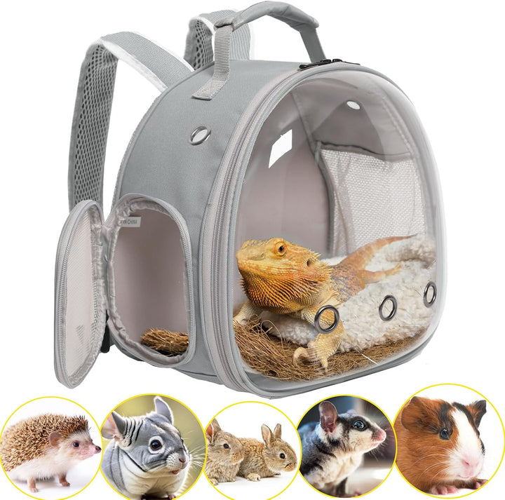 Bearded Dragon Travel Carrier,Lizards Carrier, Small Animal Travel Carrier for Sugar Glider Hedgehog Rat Parrot Bird Guinea Pig, Portable Guinea Pig Travel Bag for 2