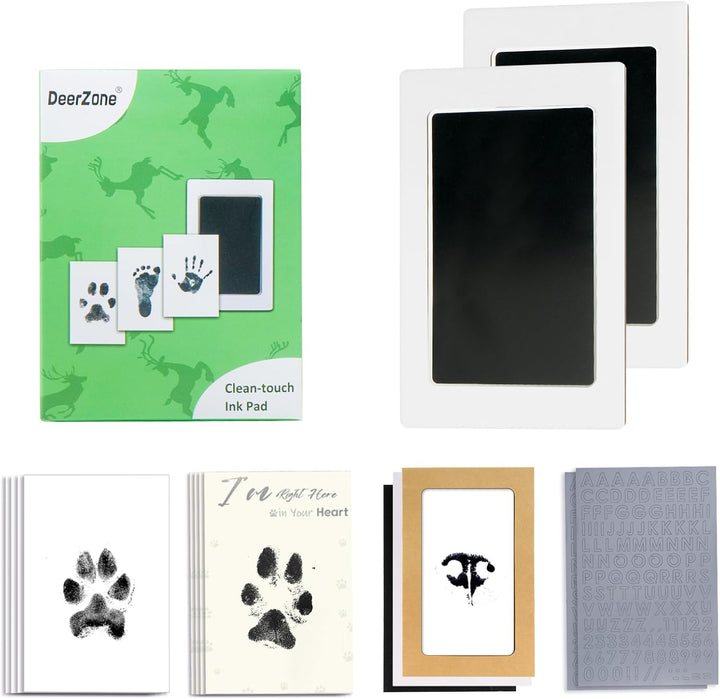Inkless Paw Print Kit,Dog Paw Print Kit,Dog Nose Print Kit,Clean Touch Ink Pads and Imprint Cards,Pet Paw Print Impression Kit for Dogs Cats Footprint Keepsake