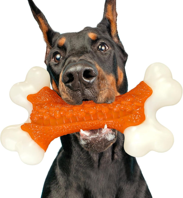 Tough Dog Toys, Toys for Aggressive Chewers Large Breed, Chew Dogs, Bone Toy Nylon Dogs Almost Indestructible