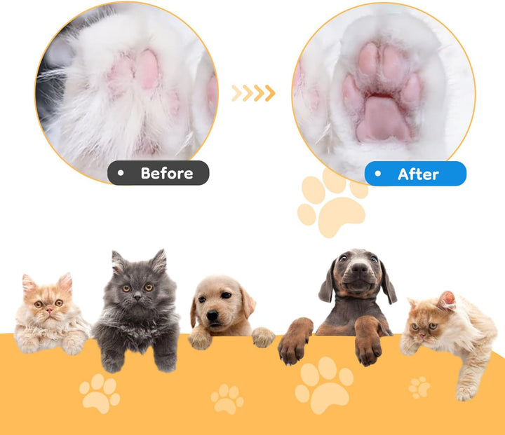 Pet Micro Precision Trimmer, Multifunctional Pet Hair Trimmer Waterproof Rechargeable Shaver with LED Light for Paws Eyes Ears Face Buttocks for Large/Small Dogs and Cats