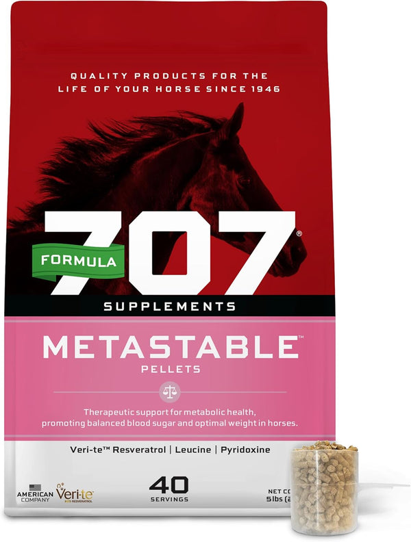Metastable Pellets for Horses 5 Lb Bag – 40 Servings – University-Studied Support for Horses with Laminitis, Insulin Resistance & Metabolic Disorders