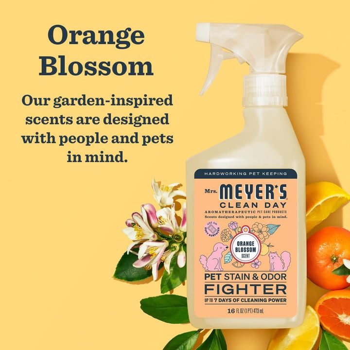 CLEAN DAY Pet Stain & Odor Fighter, Orange Blossom Scent, 16Oz