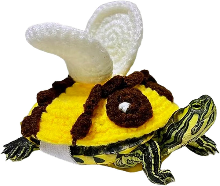 Sweater for Turtle, Handmade Knitted Sweater for Tortoise, Warm Small Animal Sweater, Knitted Pet Apparel with Adjustable Strap, Pet Cosplay Costume for Halloween (Red Stegosaurus, M)