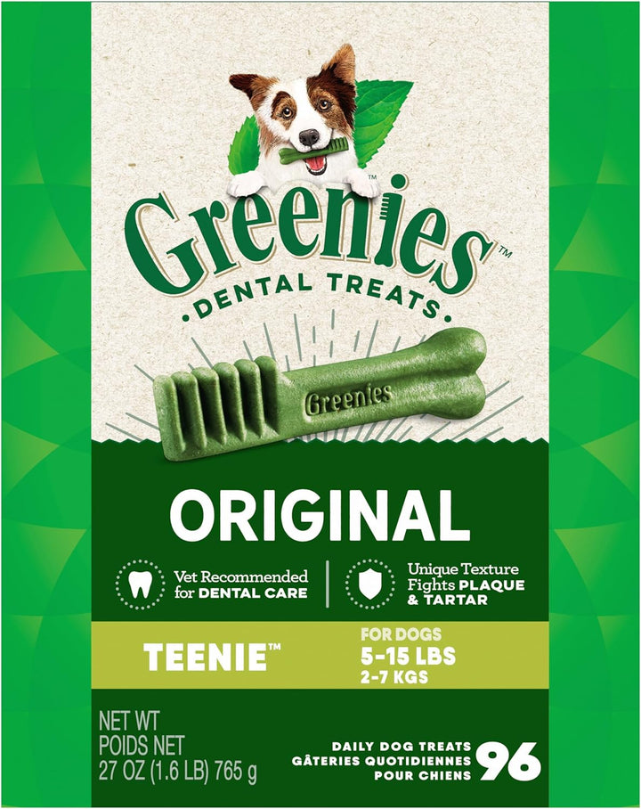Original Teenie Dental Dog Treats, 36 Oz. Pack (130 Treats)