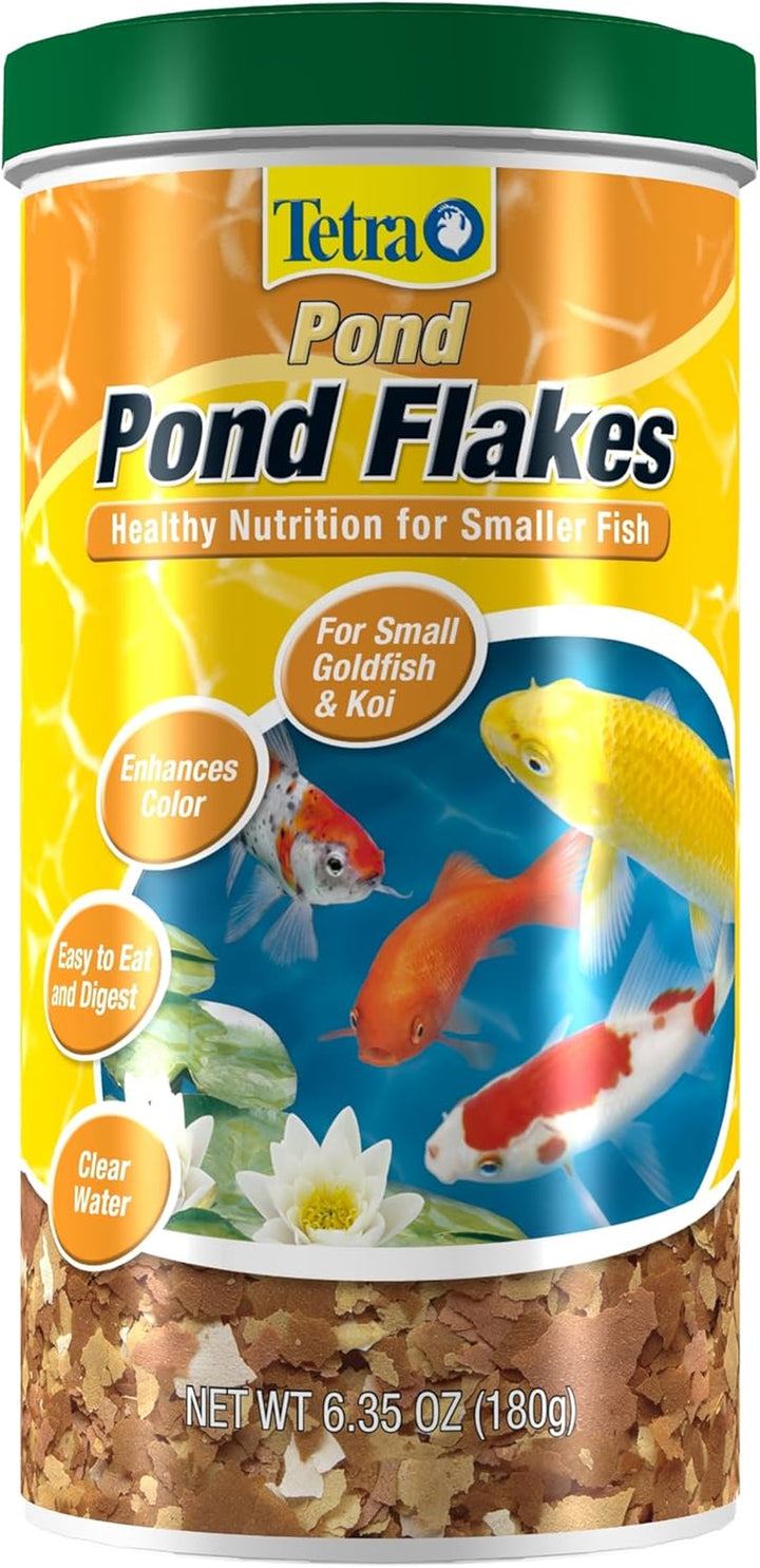 pond Pond Flakes, Complete Nutrition for Smaller Pond Fish, Fish Food for Goldfish and Koi Fish, 6.35 Ounces