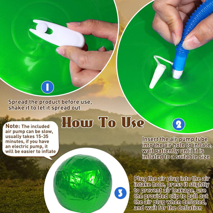 2 Pcs 40 Inch Horse Ball for Play Large Horse Big Equine Herding anti Burst Dog Ball Soccer Giant, Pump Included(40 Inch,Green, Blue)