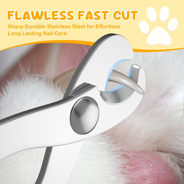 Cat Nail Clipper, Claw Trimmer Made of Stainless Steel, Clean Cut, No Shred, Mirror Finish. Small Animal Nail Clippers for Cats, Kittens, Bunny, Puppy, Rabbit, Gatos, and More