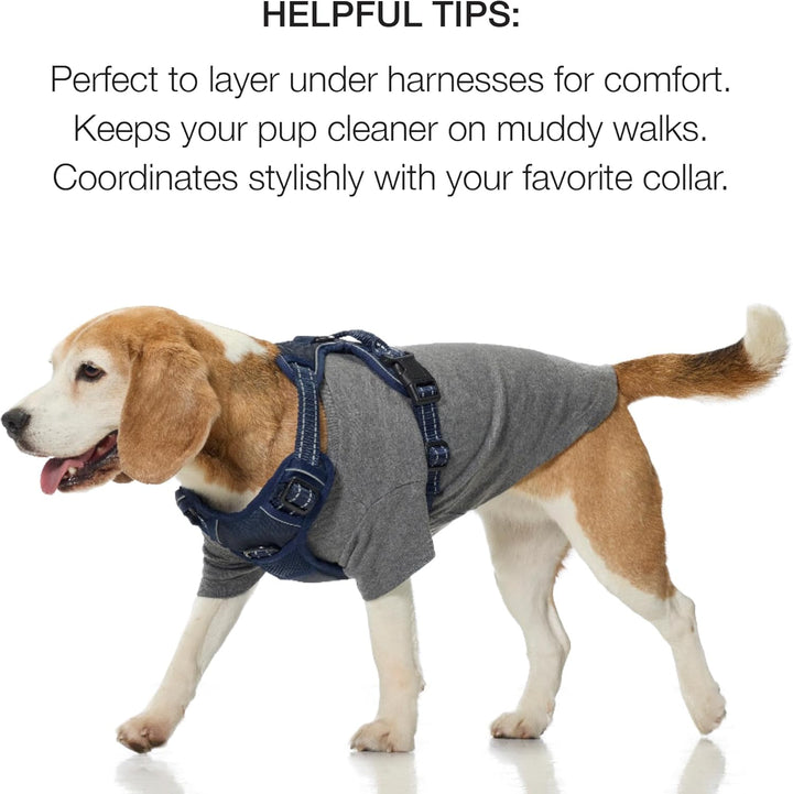 Toby II - the Perfect Tee, 3 Pack Short Sleeve Pet T-Shirt 100% Organic Cotton Tees Clothes for Small, Medium, Large Dogs​​, Navy Camo, Medium