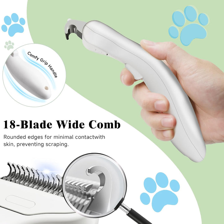 Undercoat Shedding Brush for Dogs & Cats – Professional Deshedding & Dematting Tool – Grooming Comb for Long Hair, German Shepherds & All Pets​