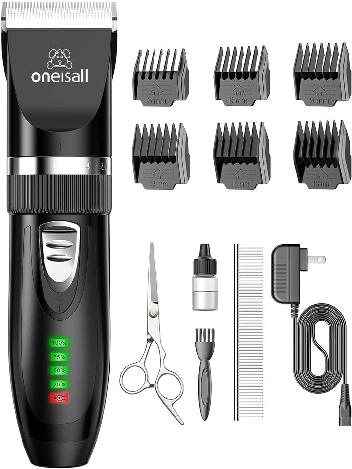 Quiet Cat Clippers for Matted & Long Hair, 2-Speed Cordless Pet Shaver Grooming Kit for Cats, Small Dogs & Animals (Blue)