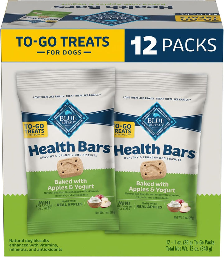 Health Bars Crunchy Dog Biscuits, Variety Pack, Bacon, Egg & Cheese, Apple & Yogurt, Pumpkin & Cinnamon, 16-Oz Bags